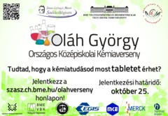 Elérhető az Oláh György kémiaverseny felhívása