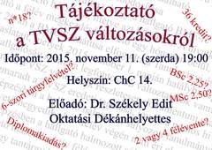 Tájékoztató a TVSZ változásokról