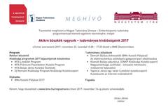 "Akikre büszkék vagyunk - Tudományos kiválóságaink 2017"