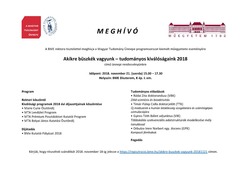 "Akikre büszkék vagyunk - Tudományos kiválóságaink 2018"